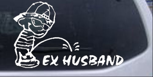 Pee on Ex-Husband Pee Ons car-window-decals-stickers