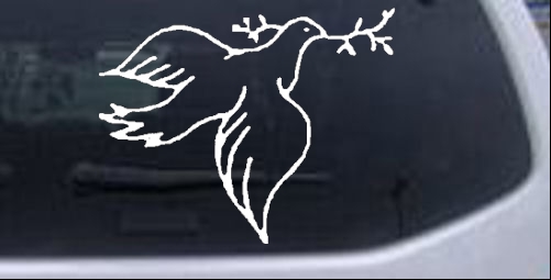 Open Dove  Christian car-window-decals-stickers