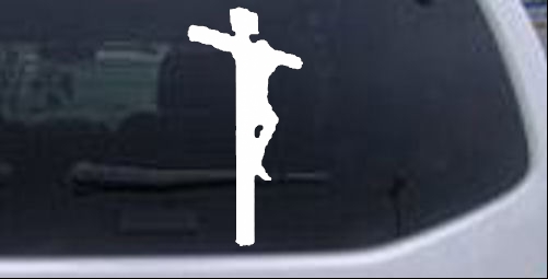 Jesus on Cross Christian car-window-decals-stickers