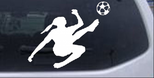 Girl Soccer Sports car-window-decals-stickers