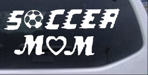 Soccer Mom Girlie car-window-decals-stickers