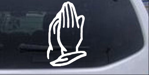 Praying Hands Christian car-window-decals-stickers