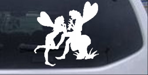 Fairies on Mushroom Enchantments car-window-decals-stickers