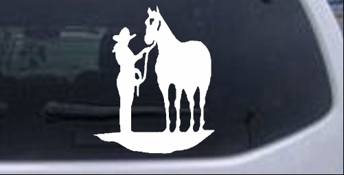 Cowgirl with Horse Western car-window-decals-stickers