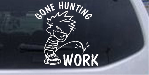 Gone Hunting Hunting And Fishing car-window-decals-stickers