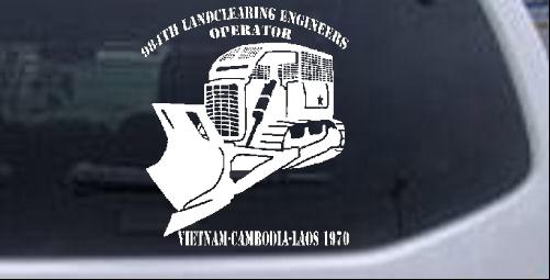 Large Rome Plow 984th LandClearing Engineers Special Orders car-window-decals-stickers