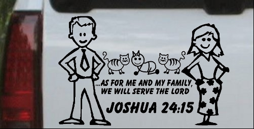 Stick Family JOSHUA 24:15 Decal