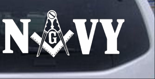 Freemason Navy Decal Military car-window-decals-stickers