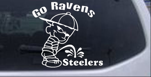 Go Ravens Pee On Steelers Special Orders car-window-decals-stickers