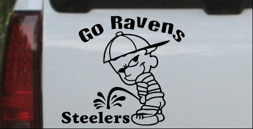 Go Ravens Pee On Steelers Decal