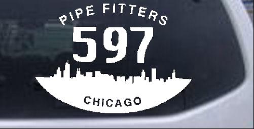 Pipe Fitters Local 597 Decal Other car-window-decals-stickers
