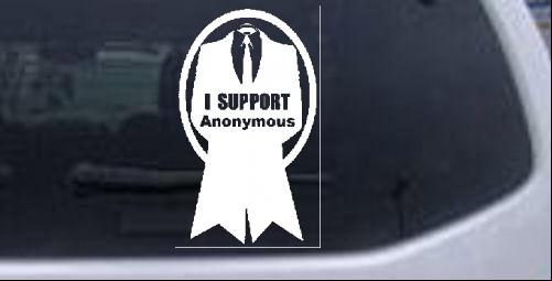 I Support Anonymous Special Orders car-window-decals-stickers