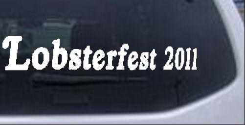 Lobsterfest 2011 Left Special Orders car-window-decals-stickers