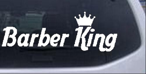 Barber King Special Orders car-window-decals-stickers