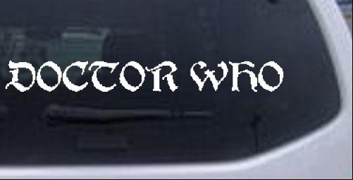 Doctor Who Special Orders car-window-decals-stickers