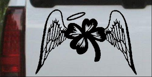 Four Leaf Clover With Wings