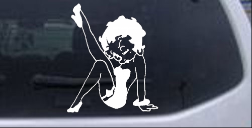 Betty Boop Leg Kicked Up Cartoons car-window-decals-stickers