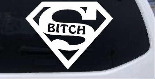 Super Bitch Girlie car-window-decals-stickers