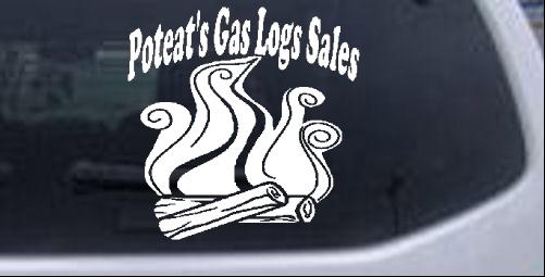 Poteats Gas Logs Sales Special Orders car-window-decals-stickers