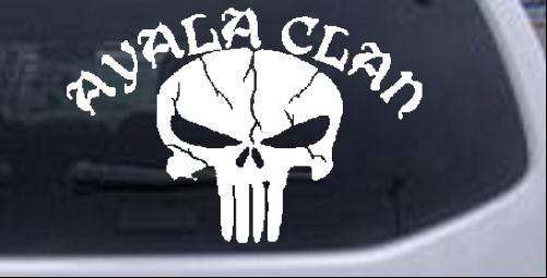 Ayala Clan Punisher Skull Special Orders car-window-decals-stickers
