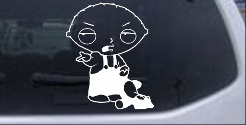 Stewie Cartoons car-window-decals-stickers