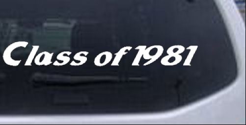 Class of 1981 Special Orders car-window-decals-stickers