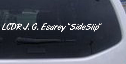 LCDR J. G. Esarey Special Orders car-window-decals-stickers