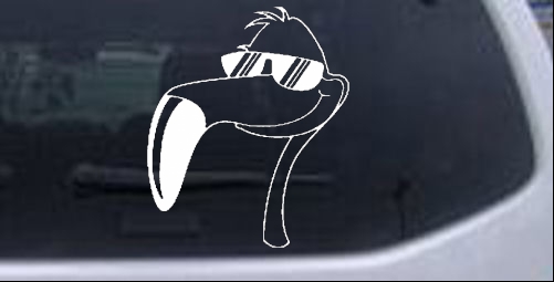 Flamingo  Cartoons car-window-decals-stickers