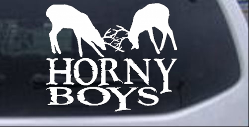 Horny Boys Hunting And Fishing car-window-decals-stickers