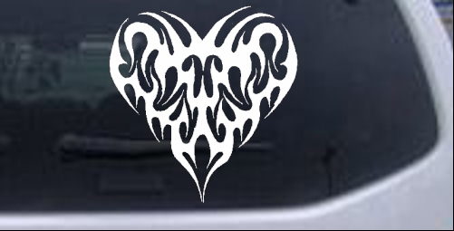 Tribal Heart Girlie car-window-decals-stickers