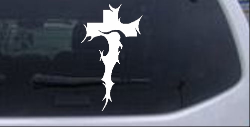 Tribal Thorn Cross Christian car-window-decals-stickers