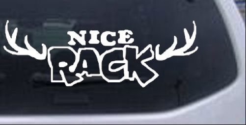 Nice Rack  Hunting And Fishing car-window-decals-stickers