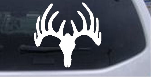 Deer Skull Mount Hunting And Fishing car-window-decals-stickers