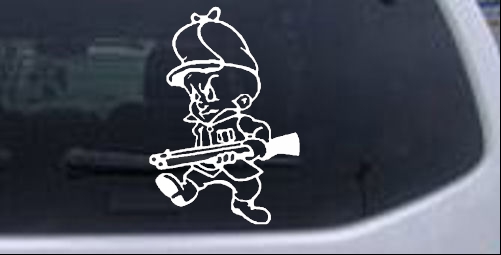 Elmer Fudd Hunting Cartoons car-window-decals-stickers