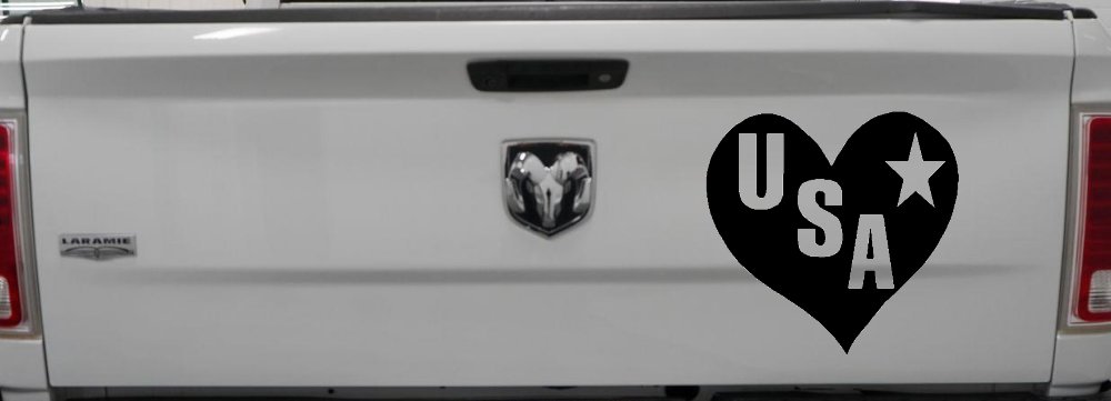 USA Heart Patriotic Car or Truck Window Decal Sticker