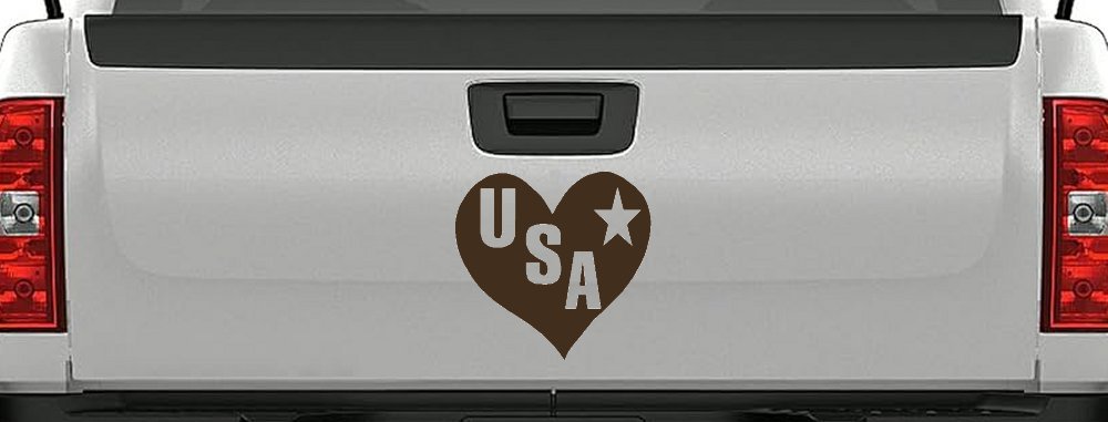 USA Heart Patriotic Car or Truck Window Decal Sticker