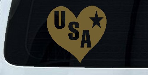 USA Heart Patriotic Car or Truck Window Decal Sticker