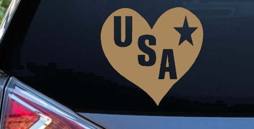 USA Heart Patriotic Car or Truck Window Decal Sticker