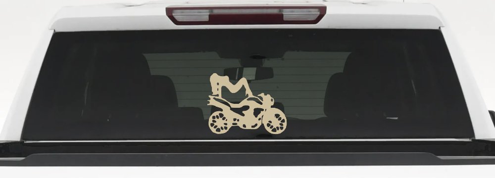 Chic Girl Women on Motorcycle Car or Truck Window Decal Sticker