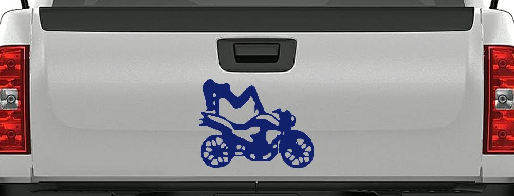 Chic Girl Women on Motorcycle Car or Truck Window Decal Sticker