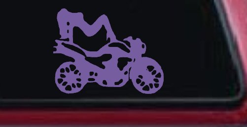 Chic Girl Women on Motorcycle Car or Truck Window Decal Sticker