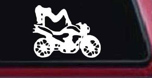 Chic Girl Women on Motorcycle Car or Truck Window Decal Sticker
