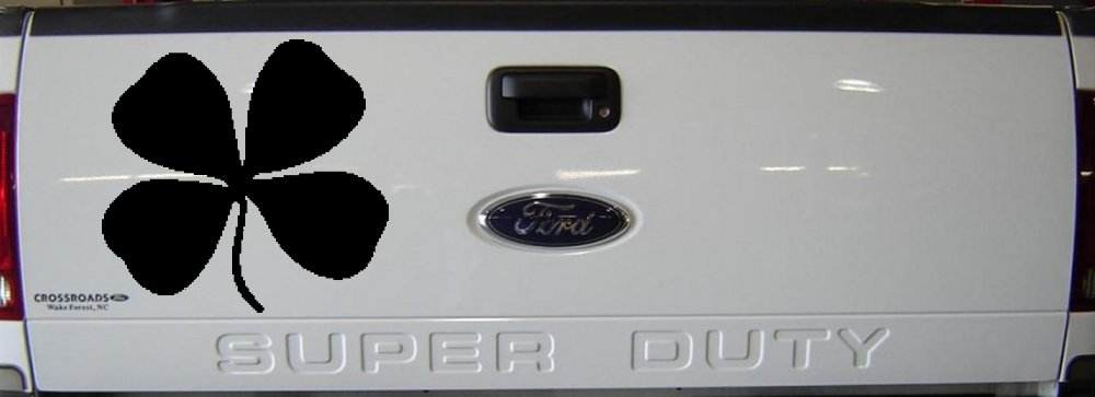 Four Leaf Clover Car or Truck Window Decal Sticker (Black)