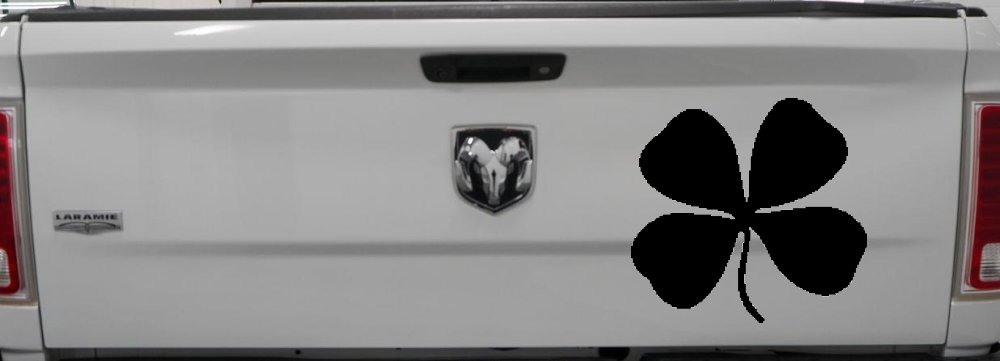 Four Leaf Clover Car or Truck Window Decal Sticker (Black)