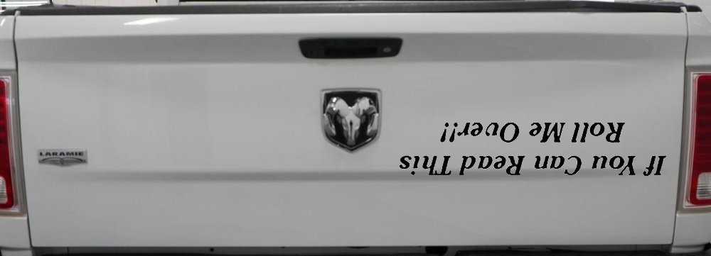 If You Can Read This Roll Me Over Off Road Car or Truck Window Decal Sticker (Black)