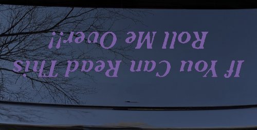 If You Can Read This Roll Me Over Off Road Car or Truck Window Decal Sticker (Purple)