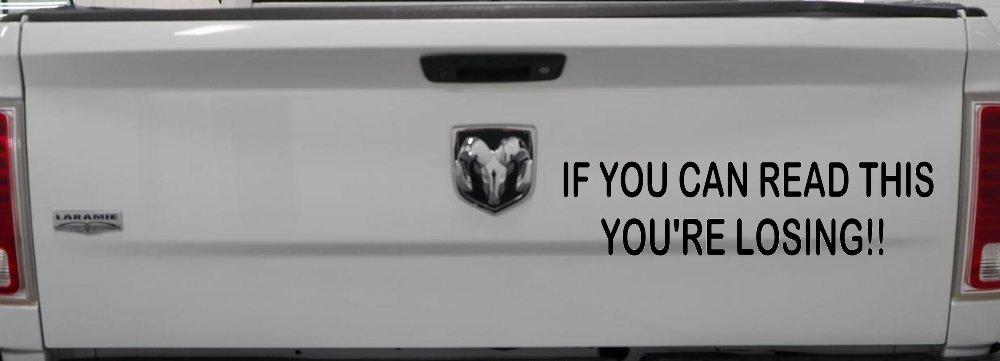 If you can read this you are losing Moto Sports Car or Truck Window Decal Sticker (Black)