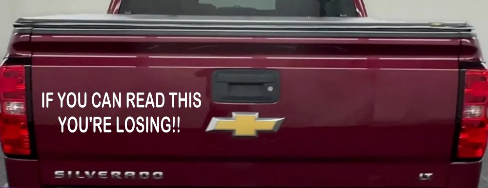 If you can read this you are losing Moto Sports Car or Truck Window Decal Sticker (White)