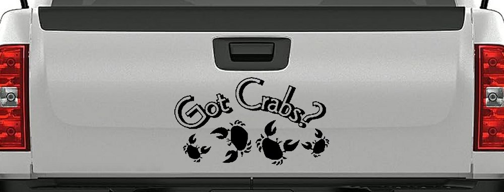 Got Crabs Car or Truck Window Decal Sticker (Black)