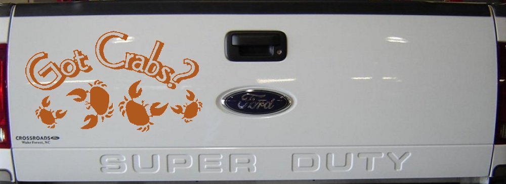 Got Crabs Car or Truck Window Decal Sticker (Nut Brown)
